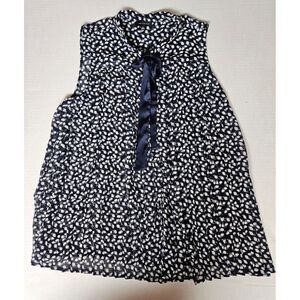 The Limited Medium Bow‎ Tie Front Blue Medium Top